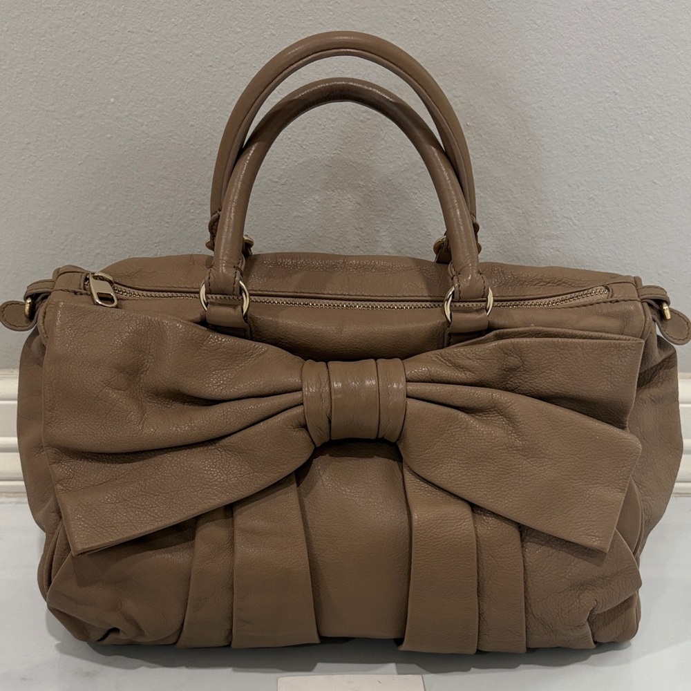 RED Valentino Taupe Bow Satchel